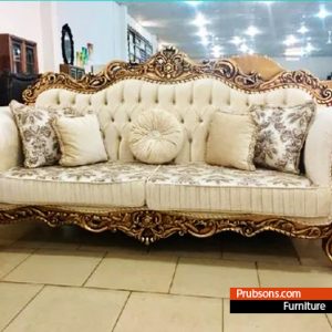 The Opulence Sofa exudes opulent elegance and sophistication. Its tufted design, rich velvet upholstery, and ornate details make it a regal centerpiece for any room.